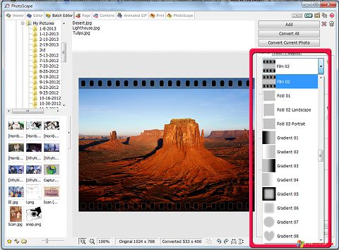 Screenshot PhotoScape para Windows XP
