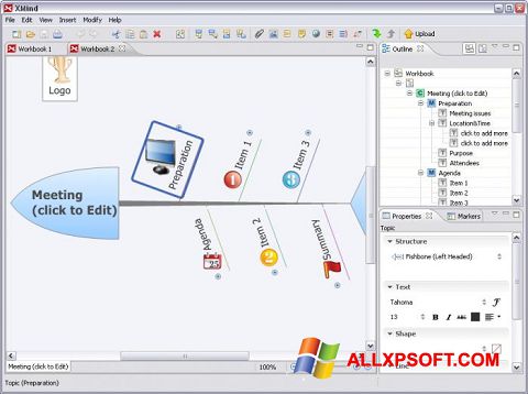 Screenshot XMind para Windows XP