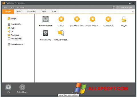 Screenshot DAEMON Tools Ultra para Windows XP