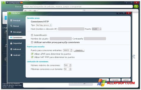Screenshot MediaGet para Windows XP