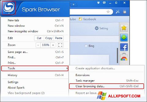 Screenshot Spark para Windows XP