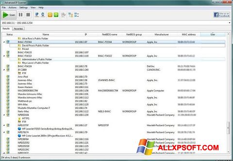 Screenshot Advanced IP Scanner para Windows XP