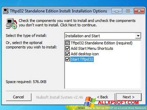 Screenshot Tftpd32 para Windows XP