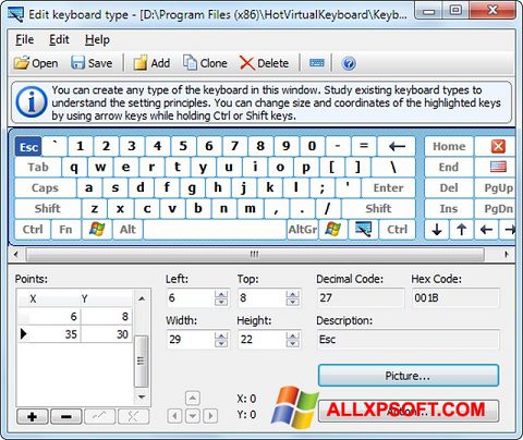 Screenshot Virtual Keyboard para Windows XP