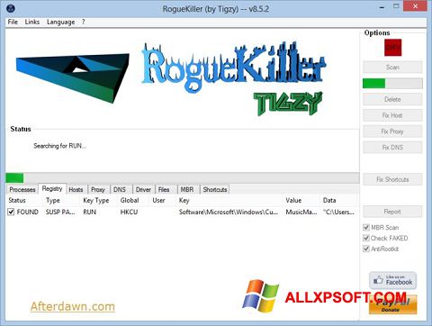 Screenshot RogueKiller para Windows XP