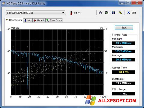 Screenshot HD Tune para Windows XP
