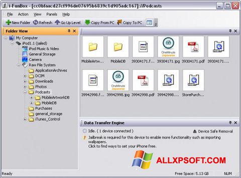 Screenshot iFunBox para Windows XP