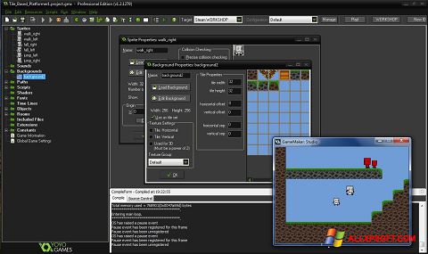 Screenshot GameMaker: Studio para Windows XP