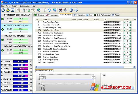 Screenshot Hard Disk Sentinel para Windows XP
