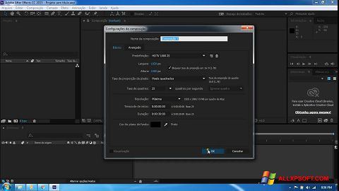 Screenshot Adobe After Effects CC para Windows XP