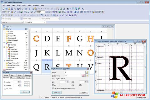 Screenshot Font Creator para Windows XP