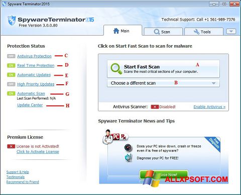 Screenshot Spyware Terminator para Windows XP