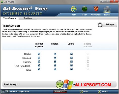 Screenshot Ad-Aware para Windows XP