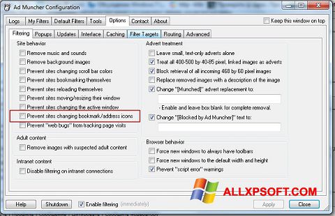 Screenshot Ad Muncher para Windows XP