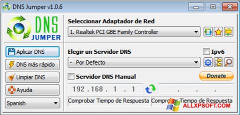 Screenshot DNS Jumper para Windows XP