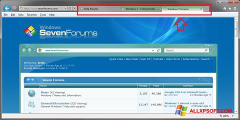 Screenshot Internet Explorer para Windows XP
