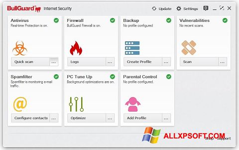 Screenshot BullGuard para Windows XP