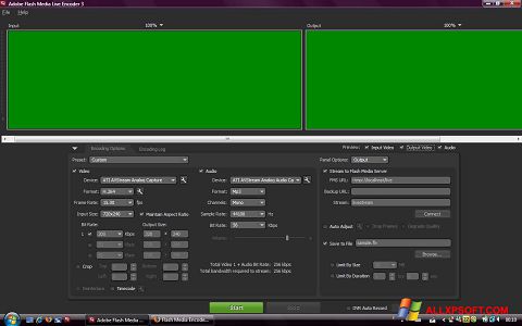 Screenshot Adobe Media Encoder para Windows XP
