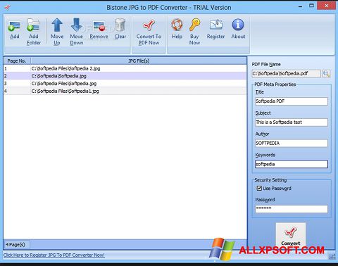 Screenshot Image To PDF Converter para Windows XP