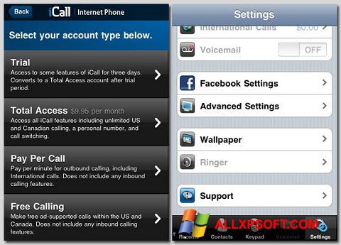 Screenshot iCall para Windows XP