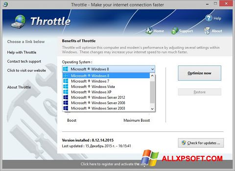 Screenshot Throttle para Windows XP