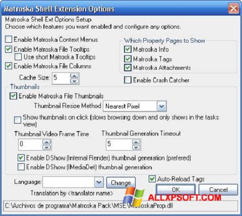 Screenshot Matroska Pack Full para Windows XP