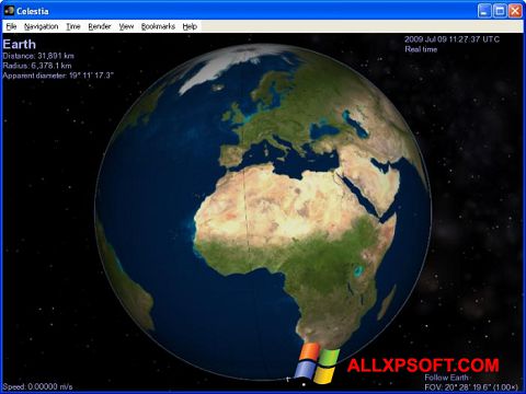 Screenshot Celestia para Windows XP