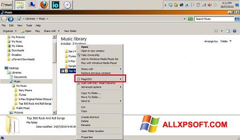 Screenshot MagicISO para Windows XP