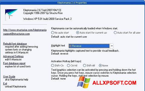 Screenshot Kleptomania para Windows XP