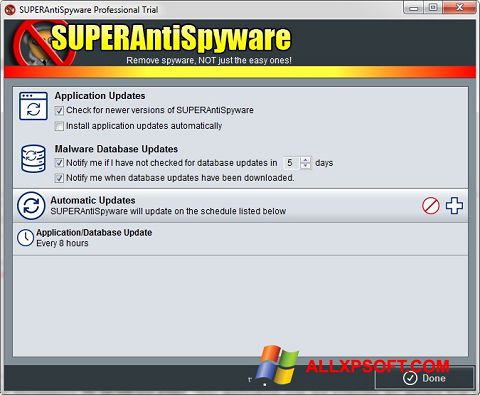 Screenshot SUPERAntiSpyware para Windows XP