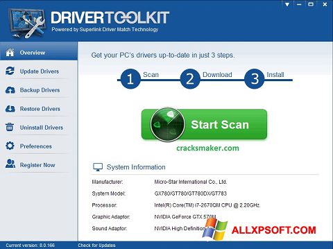 Screenshot Driver Toolkit para Windows XP