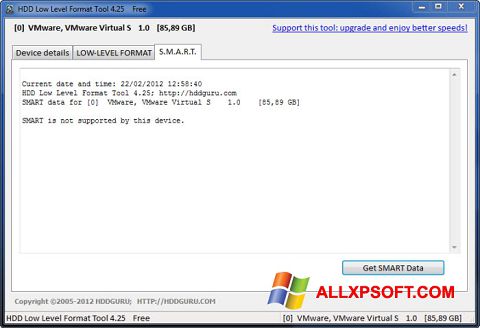 Screenshot HDD Low Level Format Tool para Windows XP