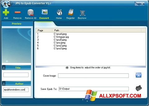 Screenshot Epub Reader para Windows XP