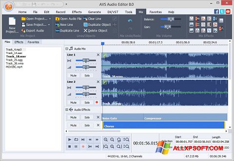 Screenshot AVS Audio Editor para Windows XP