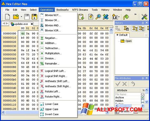 Screenshot Hex Editor Neo para Windows XP