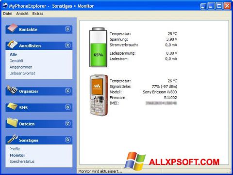 Screenshot MyPhoneExplorer para Windows XP