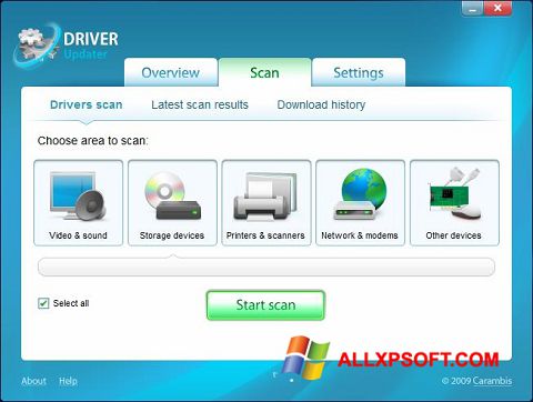 Screenshot Carambis Driver Updater para Windows XP