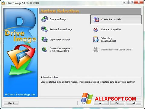 Screenshot R-Drive Image para Windows XP