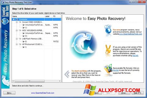 Screenshot Easy Photo Recovery para Windows XP
