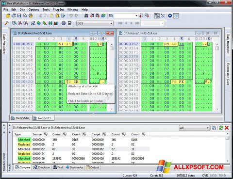 Screenshot Hex Workshop para Windows XP
