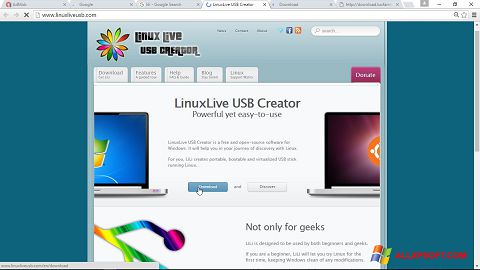 Screenshot LinuxLive USB Creator para Windows XP