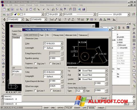 Screenshot ZWCAD para Windows XP