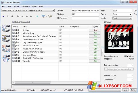 Screenshot Exact Audio Copy para Windows XP