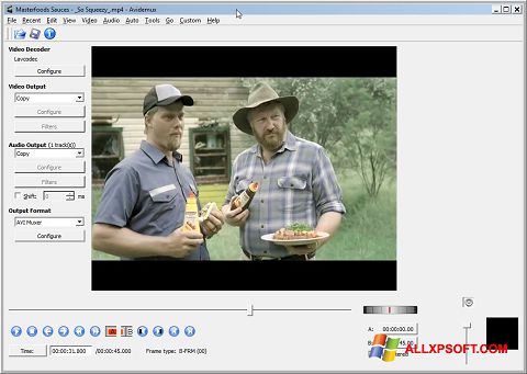 Screenshot Avidemux para Windows XP