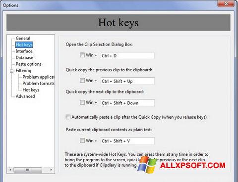 Screenshot Clipdiary para Windows XP