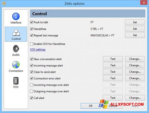 Screenshot Zello para Windows XP