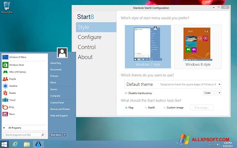 Screenshot Start8 para Windows XP