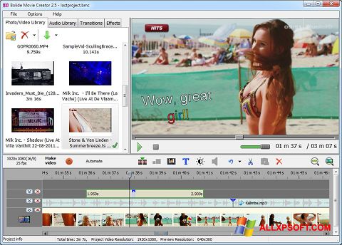 Screenshot Bolide Movie Creator para Windows XP