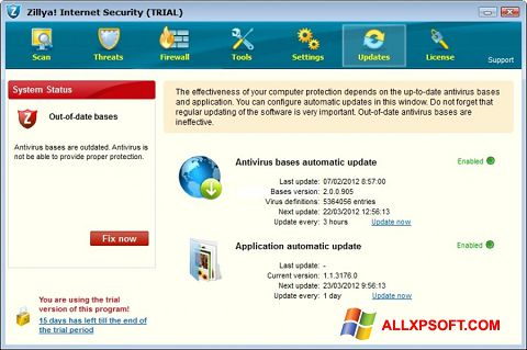 Screenshot Zillya! para Windows XP