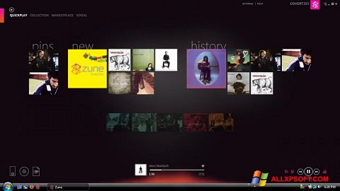 Screenshot Zune para Windows XP